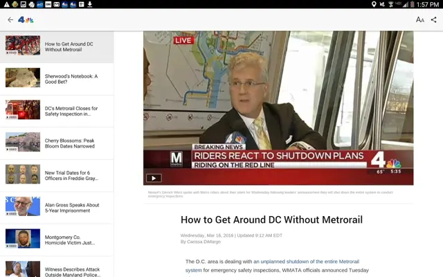 NBC4 DC android App screenshot 5